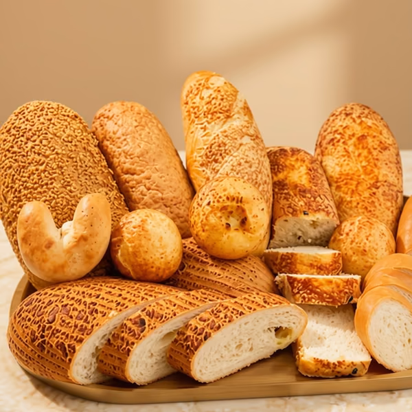 Croissant artesanal recién horneado, uno de los panes de Pastelería Dulcita