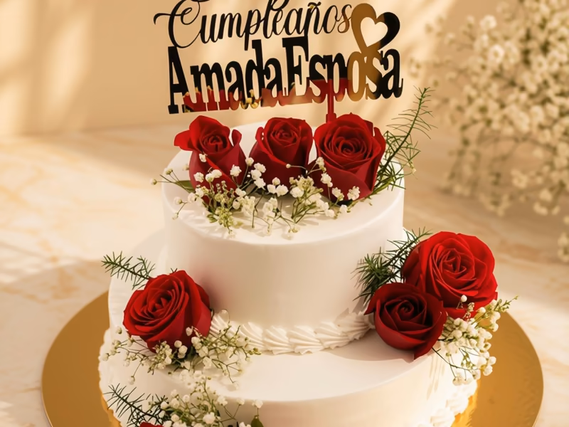Torta moderna y elegante con diseño de vanguardia elaborada por Pastelería Dulcita en Bogotá
