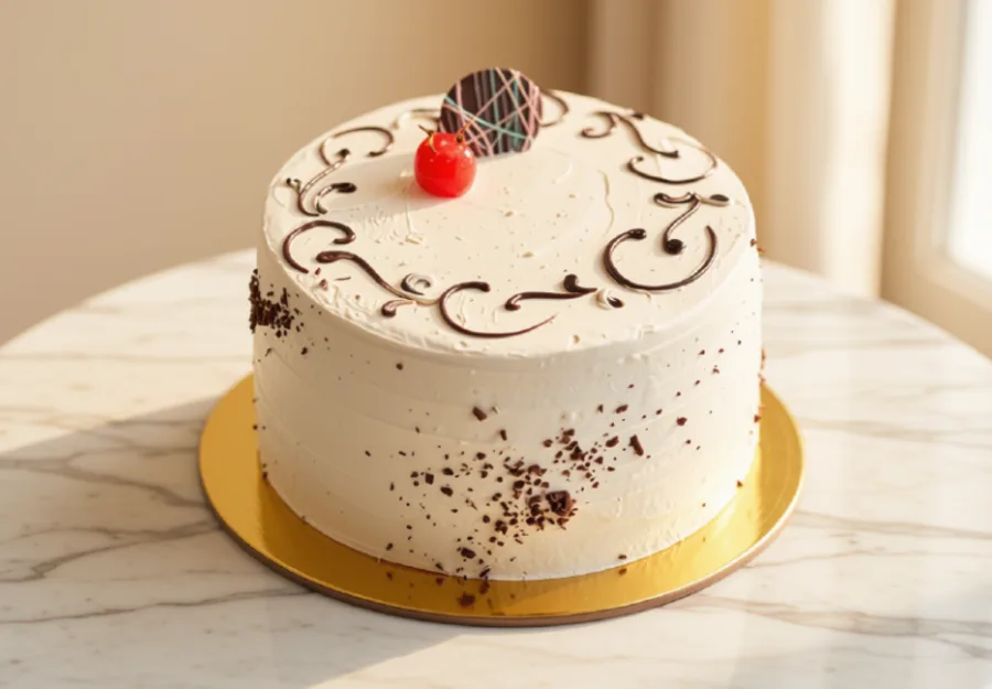 Torta tiramisú de Pastelería Dulcita con capa de queso crema y chocolate